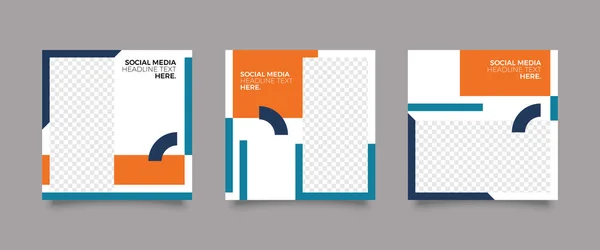 Set Modernas Portadas Moda Idea Tienda Banners Información Simple Editable — Archivo Imágenes Vectoriales
