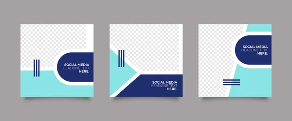 Set Modernas Portadas Moda Idea Tienda Banners Información Simple Editable — Vector de stock