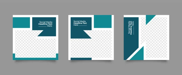 Set Van Moderne Trendy Covers Idee Bewerkbare Eenvoudige Info Banner — Stockvector