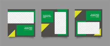 Dijital Pazarlama için Düzenlenebilir Posta Şablonu Sosyal Medya Afişleri. Brand Moda 'nın tanıtımı. Hikayeler. Akıyor. Vektör İllüstrasyonu