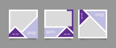 Dijital Pazarlama için Düzenlenebilir Posta Şablonu Sosyal Medya Afişleri. Brand Moda 'nın tanıtımı. Hikayeler. Akıyor. Vektör İllüstrasyonu