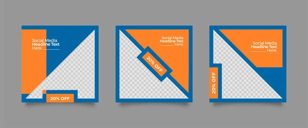 Bewerkbare Post Template Social Media Banners Voor Digital Marketing Promotie — Stockvector