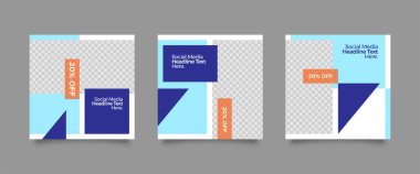 Dijital Pazarlama için Düzenlenebilir Posta Şablonu Sosyal Medya Afişleri. Brand Moda 'nın tanıtımı. Hikayeler. Akıyor. Vektör İllüstrasyonu