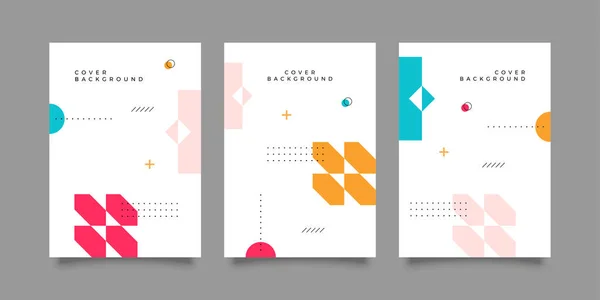 Couvertures Avec Design Minimal Cool Memphis Milieux Géométriques Pour Votre — Image vectorielle