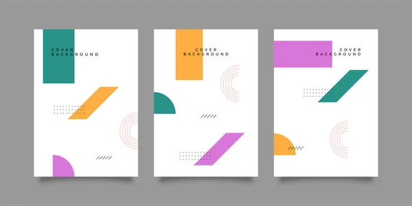 Couvertures Avec Design Minimal Cool Memphis Milieux Géométriques Pour Votre — Image vectorielle