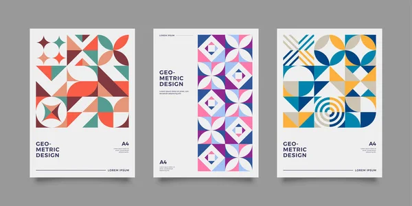 Set Forma Geométrica Retro Para Diseño Aplicable Para Banners Cubierta — Vector de stock
