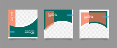 Minimum tasarım arka plan vektör çizimi. Sosyal medya paylaşımı, hikayeler, hikaye, broşür, kitap dergisi için düzenlenebilir kare geometrik şekil afişi
