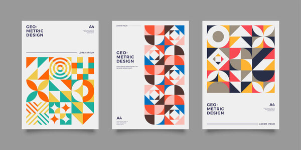 Набор абстрактных геометрических минимальных векторных плакатов в стиле нео-мемфис / баухаус / вапорвейв. Коллекция ретро-футуристических обложек для клубной вечеринки, музыкального концерта
.