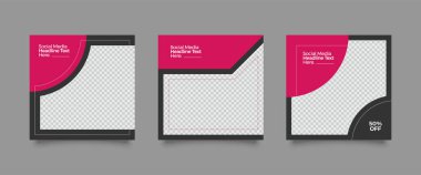 Sosyal medya paketi. İş sunumu şablonu. Modern kare blog yazıları seti Düzenlenebilir basit bilgi afişi, moda kitap kapağı fikri. Çok az. Uygulama için, web posta dijital görüntüleme biçimi. Güzellik kartları
