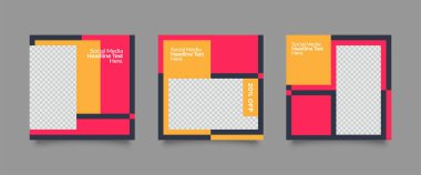 Soyut Eşsiz Düzenlenebilir Modern Sosyal Medya Sancak Şablonunu slaytlar. Herkes bu Tasarımı kolaylıkla kullanabilir. Sosyal medya için tanıtım web afişi. Zarif satış ve indirim tanıtımı - Vektör.