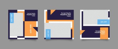 Soyut Eşsiz Düzenlenebilir Modern Sosyal Medya Sancak Şablonunu slaytlar. Herkes bu Tasarımı kolaylıkla kullanabilir. Sosyal medya için tanıtım web afişi. Zarif satış ve indirim tanıtımı - Vektör.