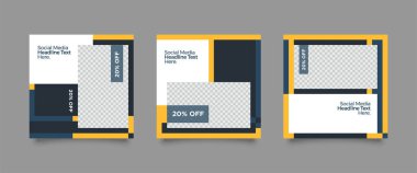 Soyut Eşsiz Düzenlenebilir Modern Sosyal Medya Sancak Şablonunu slaytlar. Herkes bu Tasarımı kolaylıkla kullanabilir. Sosyal medya için tanıtım web afişi. Zarif satış ve indirim tanıtımı - Vektör.