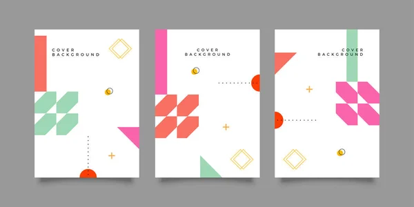 Covers Minimal Design Cool Geometric Backgrounds Your Design Applicable Banners — ストックベクタ