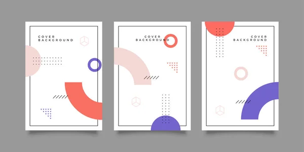 Covers Minimal Design Cool Geometric Backgrounds Your Design Applicable Banners — Stok Vektör