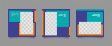 Sosyal medya posta şablonu için modern promosyon kare web pankartı. Dijital pazarlama için kaliteli satış ve indirimli tanıtım arkaplanları