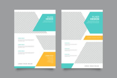 Tıbbi broşür seti, yıllık rapor, A4 boyutunda el ilanı tasarım şablonları. Tıbbi, sağlık, eczane sunumu, belge kapağı ve şablon tasarımları için vektör illüstrasyonları