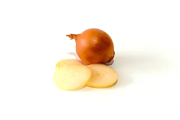 Fresh Onions  isolated on white. — Stock Photo, Image
