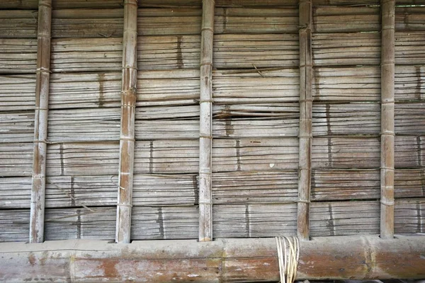 Geleneksel Bambu duvar inşaat arka planda Hanoi, Vietnam