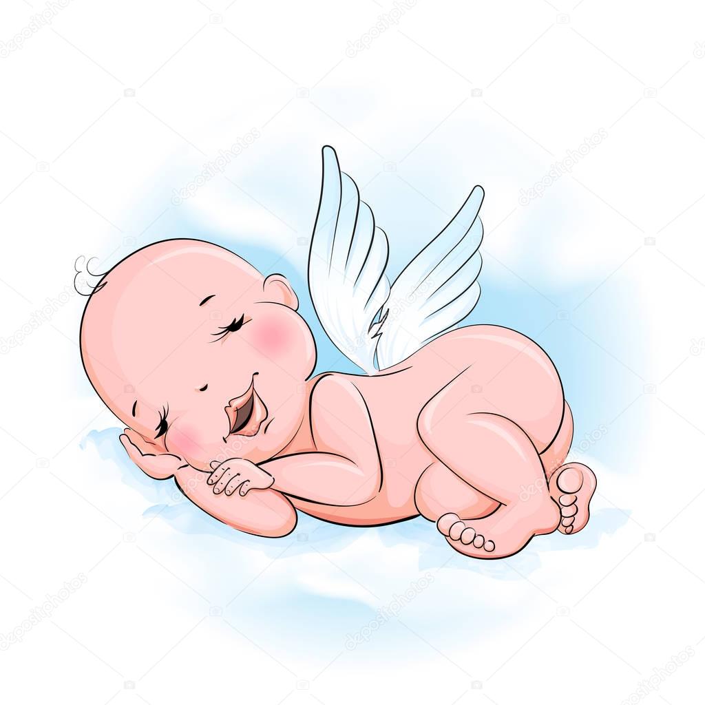 Free Free 170 Sleeping Baby Angel Svg SVG PNG EPS DXF File