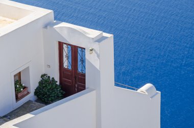 Santorini Adası'nda hiçbir yerde gider kapı