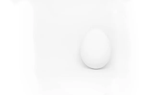 Weißes Ei auf dem weißen — Stockfoto