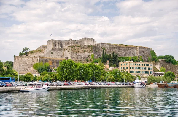 Vista do Neo Frourio na cidade de Corfu — Fotografia de Stock