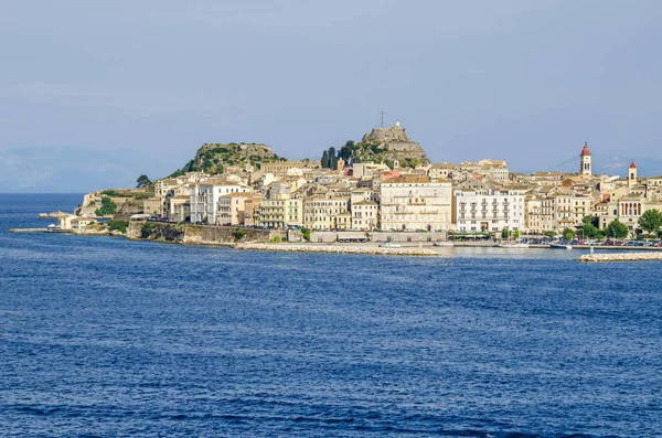 Old Corfu town with the Venetian Old Fortress in Greece — Stock Photo, Image