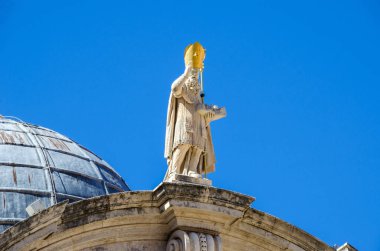 Saint Blaise Dubrovnik, Hırvatistan üzerinde St. Blaise kilise heykeli
