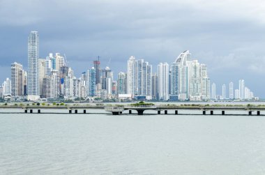  Panama City inşaat patlaması. Panama şehir manzarası bir 
