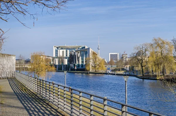 German Federal Chancellery, television tower, international trading center in Berlin — Stock Photo, Image