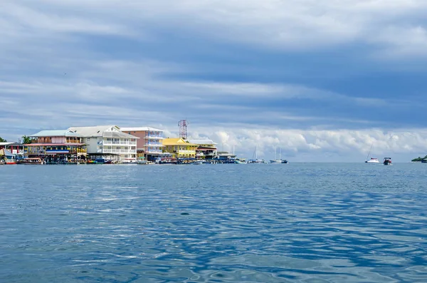 Bocas del Toro na Isla Colon w Panamie z jego waterfront Obrazy Stockowe bez tantiem