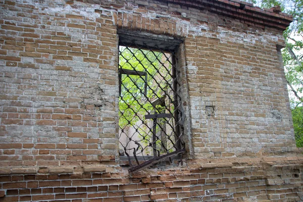 Antiguo Muro Ladrillo Parte Antigua Iglesia Ortodoxa Ruinas — Foto de Stock