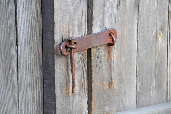 Antique Castelo Dossel Com Prego Ferro Forjado — Fotografia de Stock