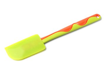 Culinary silicone spatula on a white background, isolate