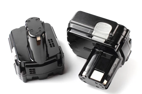 Lithium battery for hand tools or equipment, white background, isolate.