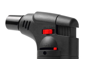 Beyaz arka planda bar ve mutfak için gaz yakıcı. 