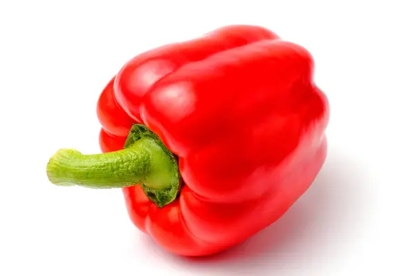 Zoete Rode Paprika Close Een Witte Achtergrond Isoleren — Stockfoto