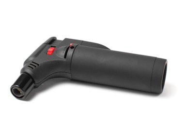 Beyaz arkaplanda bar ve mutfak için gaz yakıcı, kopyalama alanı, izole.