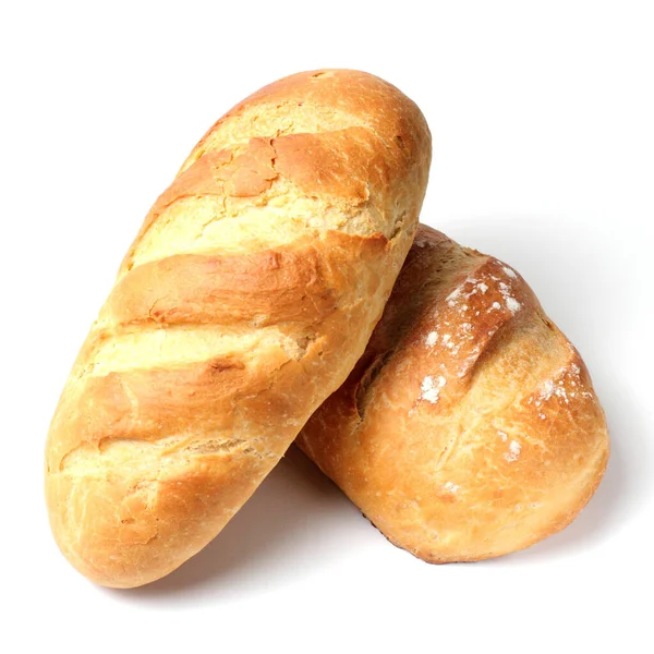 Appetizing Homemade Bread Loaf Close Isolate White Background — Stock Photo, Image