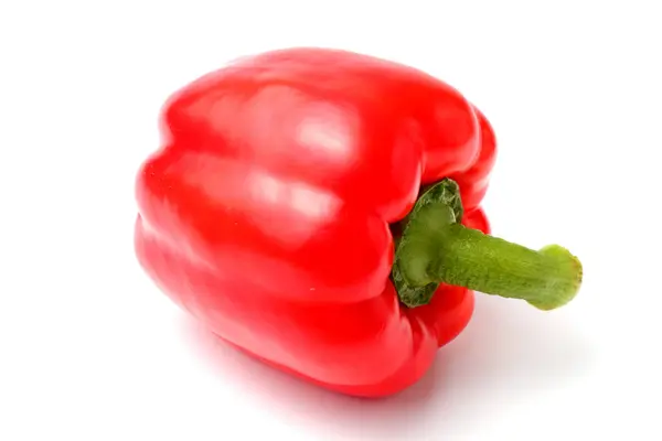 Zoete Rode Paprika Close Een Witte Achtergrond Isoleren — Stockfoto