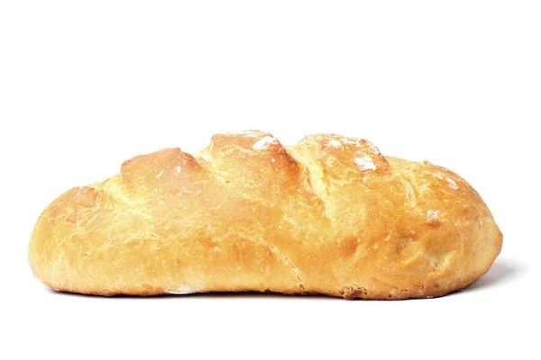 Homemade White Bread Loaf Close White Background Isolate Royalty Free Stock Images