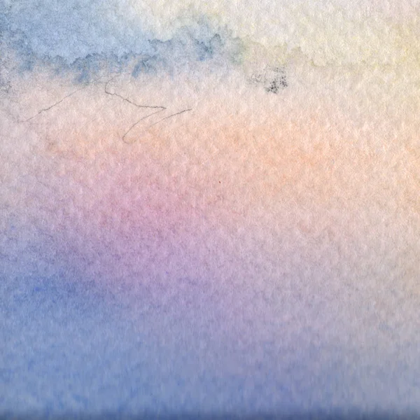 Niebo Chmury Lato Zachód Słońca Wieczór Akwarela — Zdjęcie stockowe