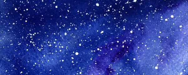 Space Starry Sky Galaxy Picture Paper Watercolor Background — Stockfoto