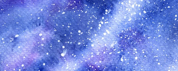 Космическое Звездное Небо Галактика Фото Бумаге Акварель — стоковое фото