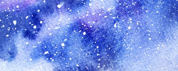 Espace Ciel Étoilé Galaxie Image Sur Papier Fond Aquarelle — Photo