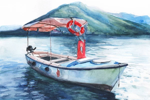 Deniz suluboya yatında