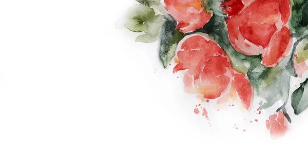 Kytice Květin Jaro Summer Akvarel — Stock fotografie