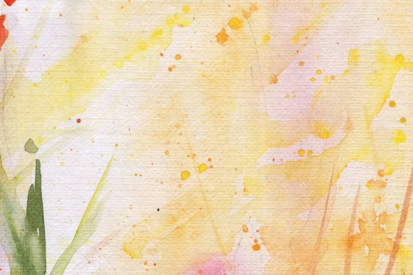 花壇の花です 陽射し葉だ水彩画背景 — ストック写真