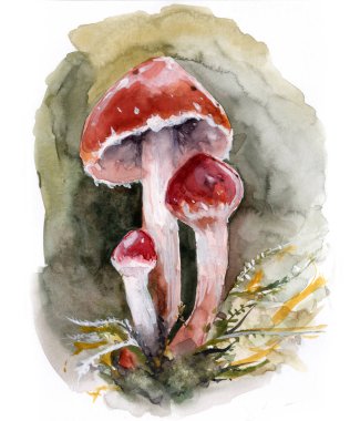 Araba tekerlekleri. Yol. suluboya