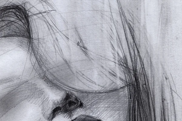 Croquis Dessin Traits Crayon Scrawl Lignes — Photo